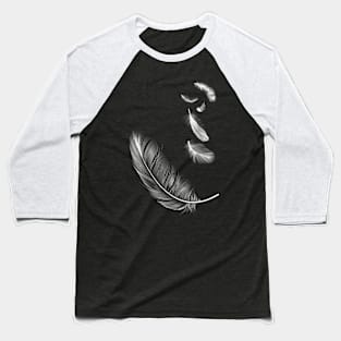 Falling Feathers Baseball T-Shirt